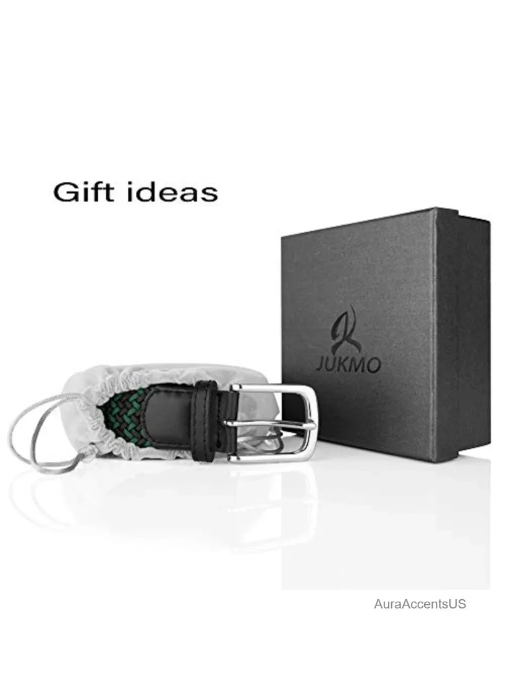 Elastic Braided Belt Stretch Woven Gift Box Golf Business Dress